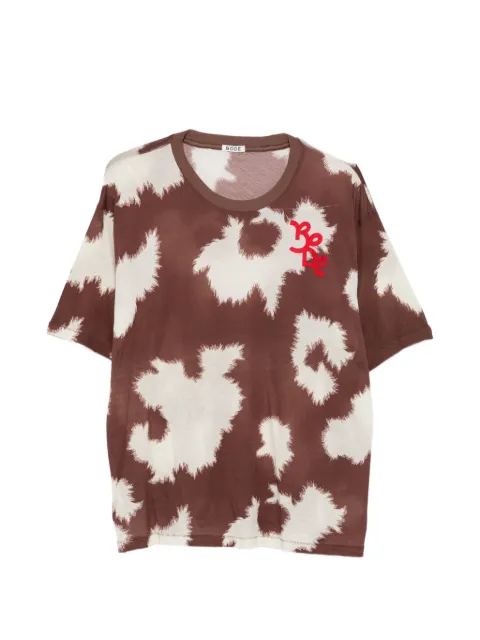 BODE cow-print logo-embroidered T-shirt