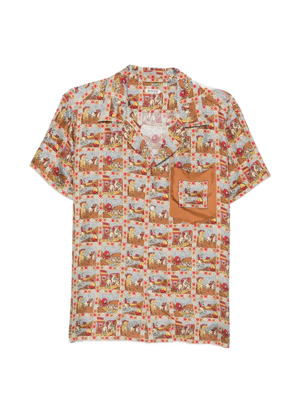BODE Cowboy Comic silk shirt