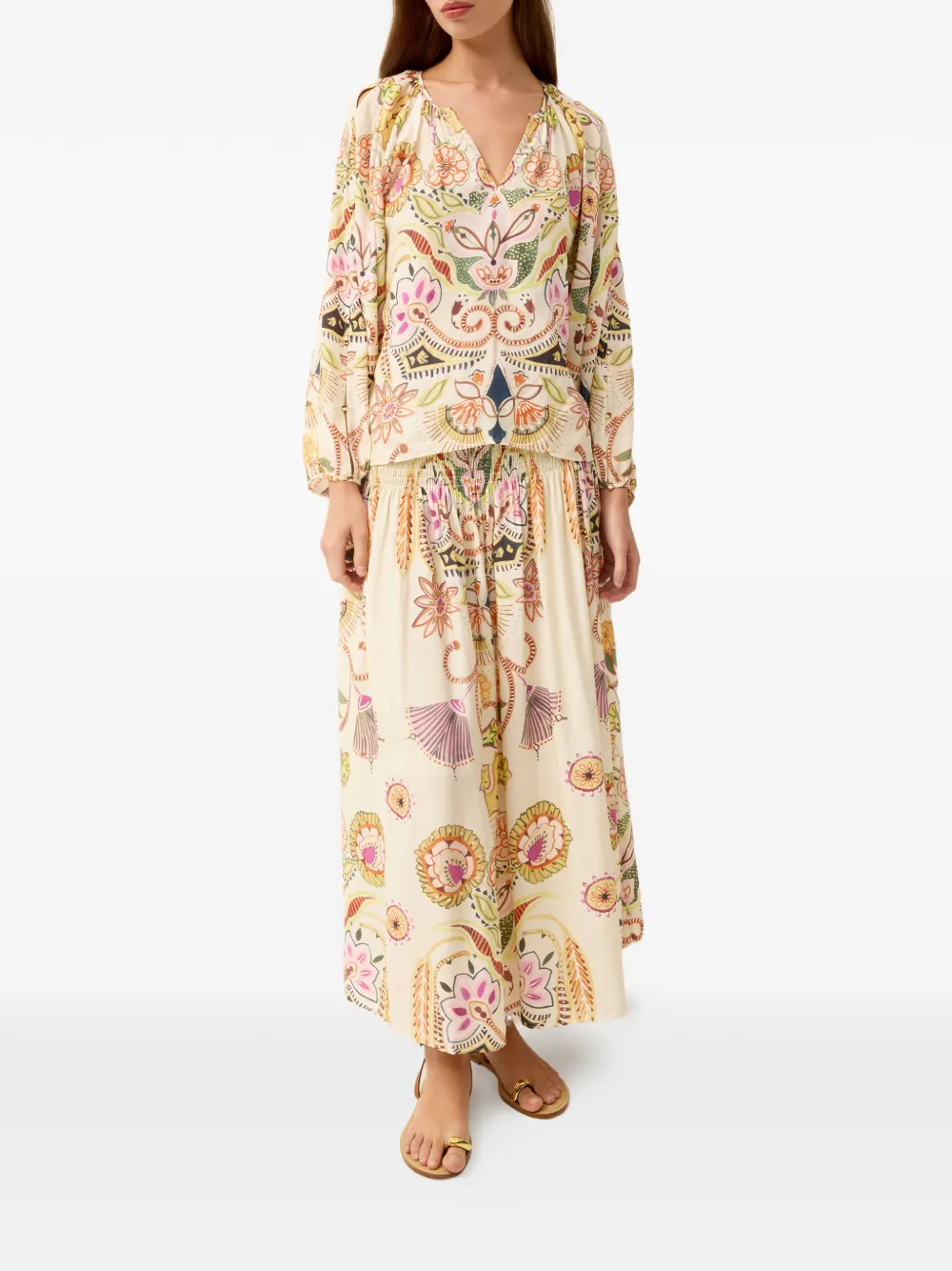  Marie Oliver Arabella Floral Print Blouse - Neutrals 