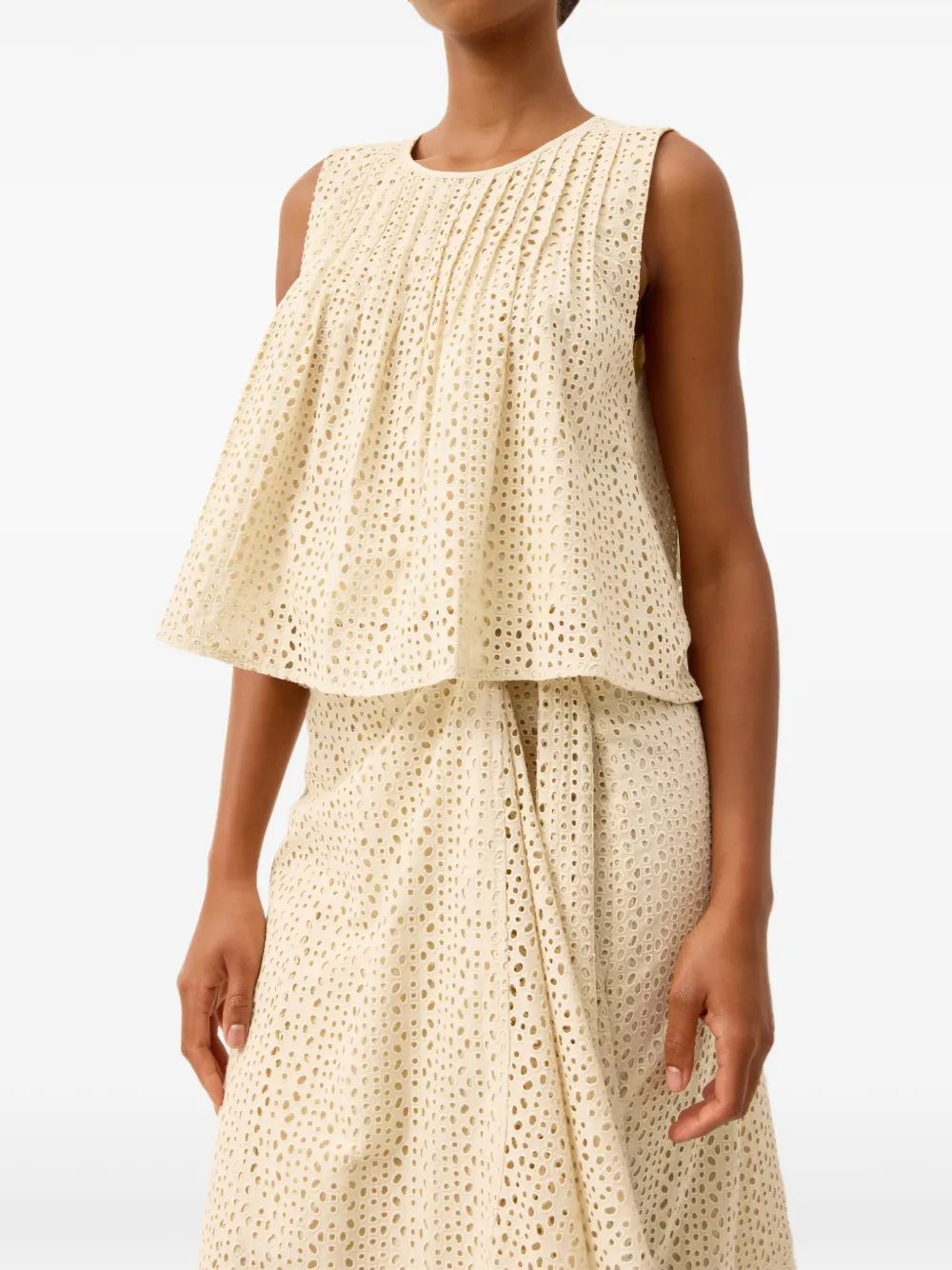  Marie Oliver Eletta Eyelet Top - Neutrals 