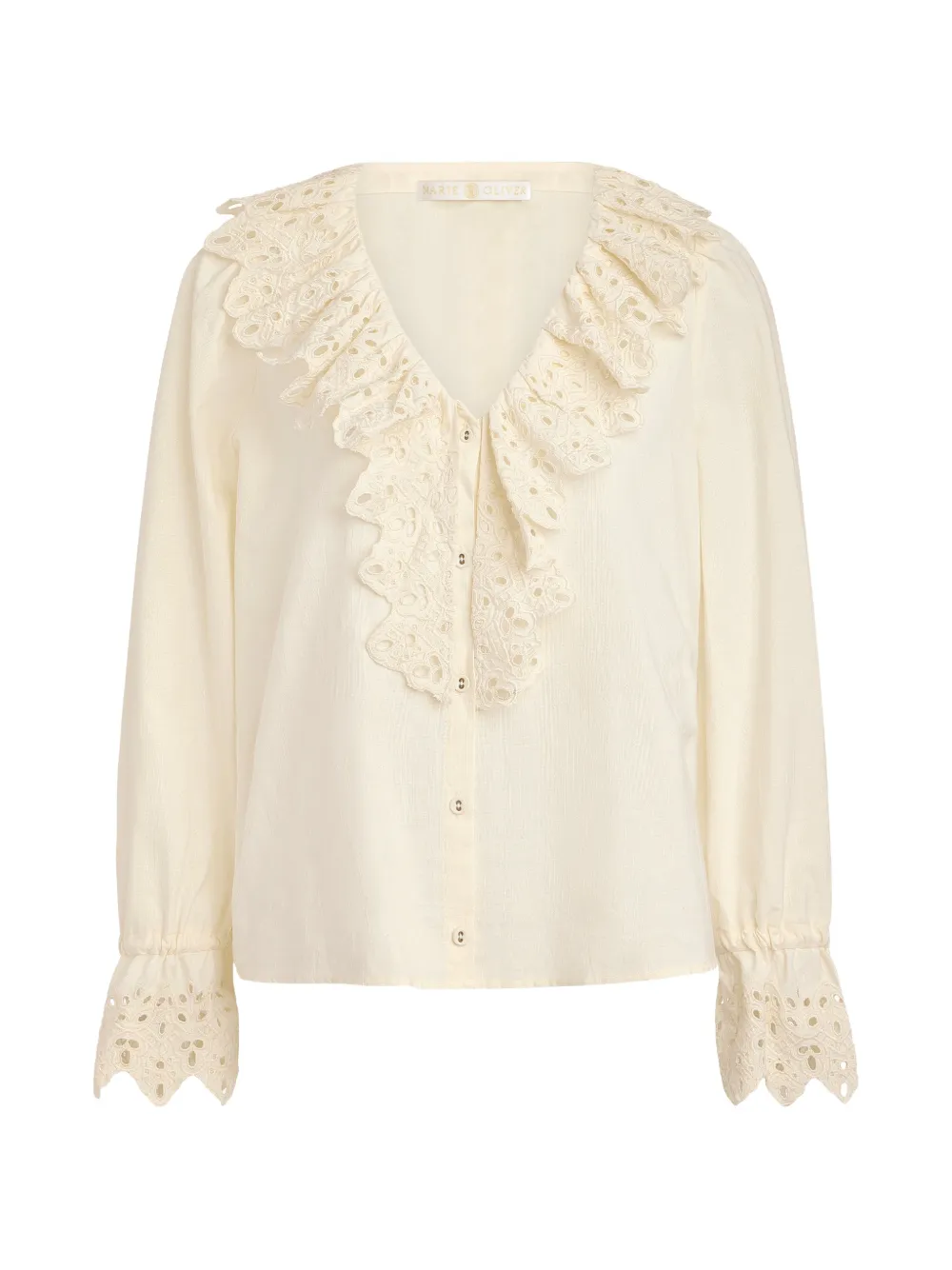 Marie Oliver Eden ruffled blouse - Toni neutri