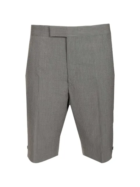 Thom Browne seersucker tab closure bermuda shorts