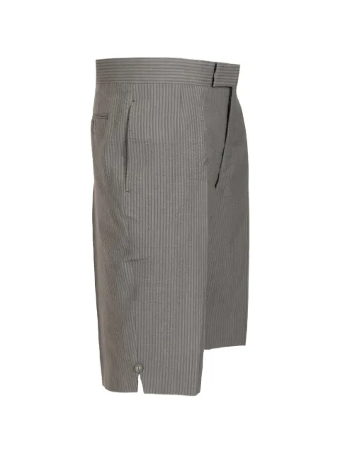 Thom Browne seersucker tab closure bermuda shorts