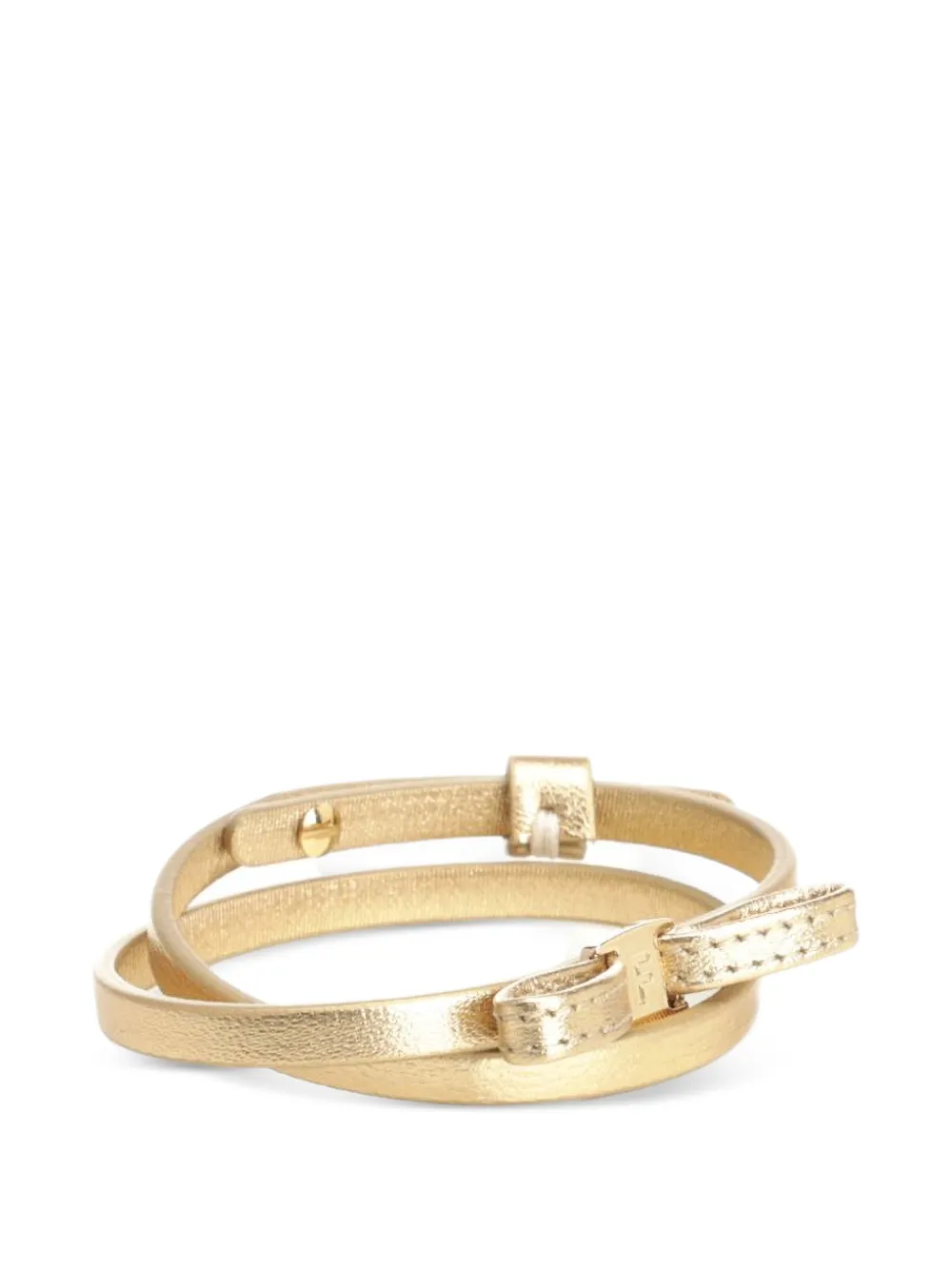 Ferragamo bow leather bracelet - Oro