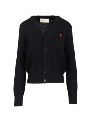 AMI Paris ショートスリーブ カーディガン | グリーン | FARFETCH JP