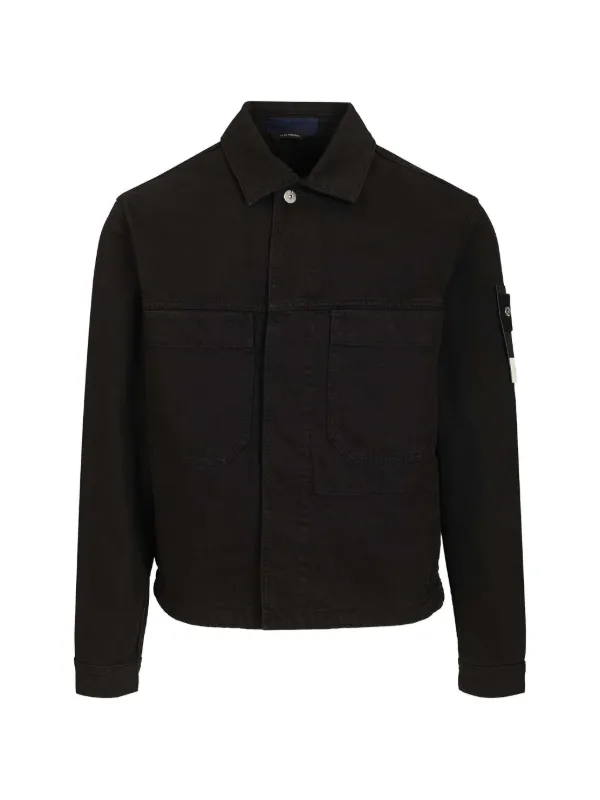 Stone Island ガーメントダイ ジャケット | ブラック | FARFETCH JP