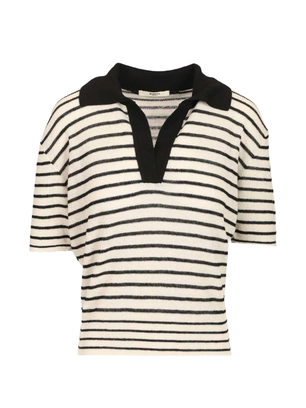 Barena striped V-neck T-shirt - Nude