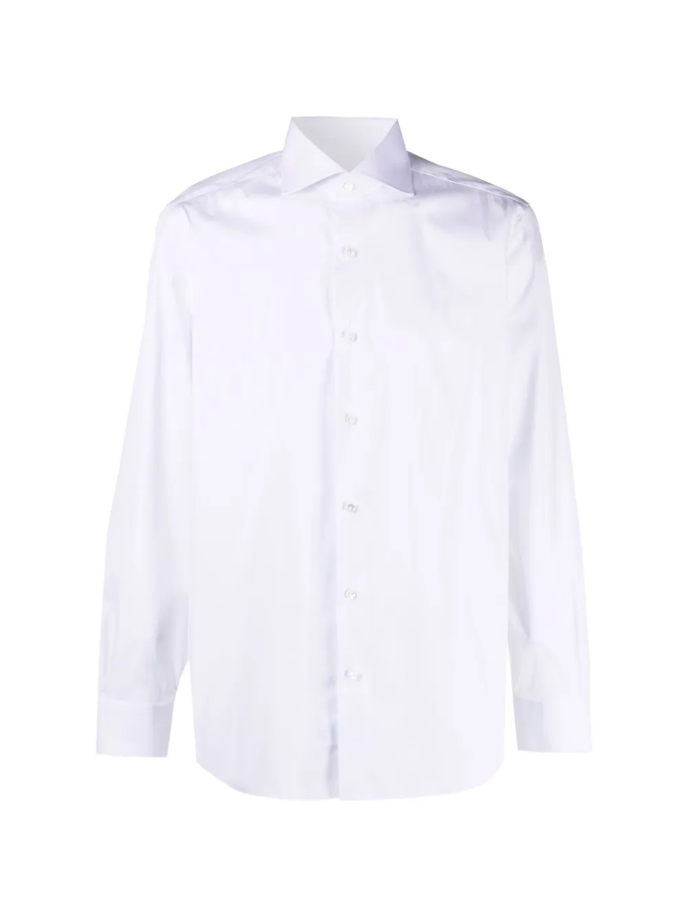 Barba french collar button shirt - Bianco