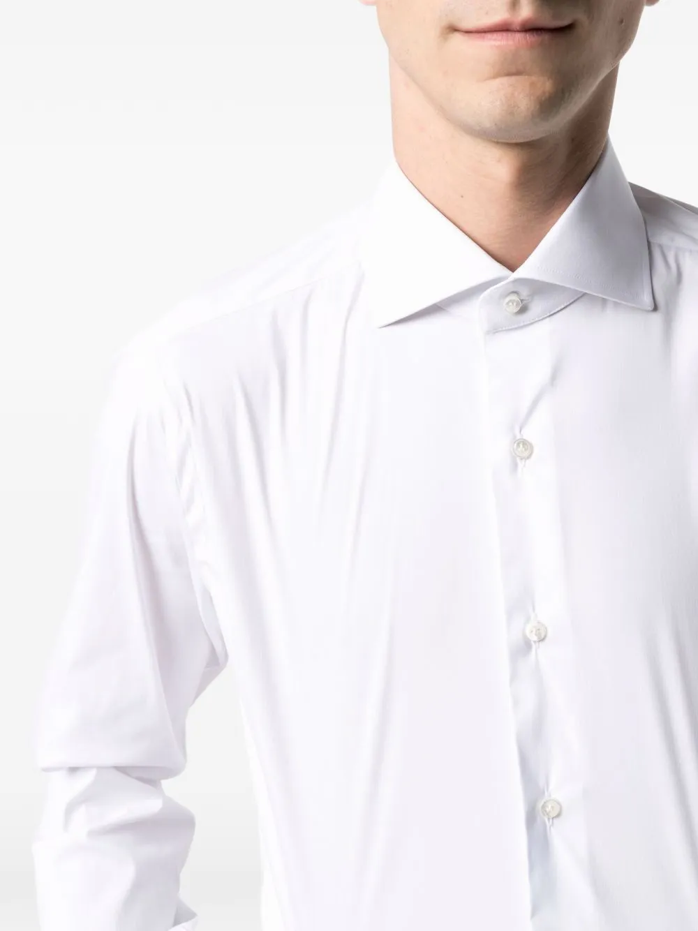Barba Overhemd met Franse kraag en Franse kraag Wit