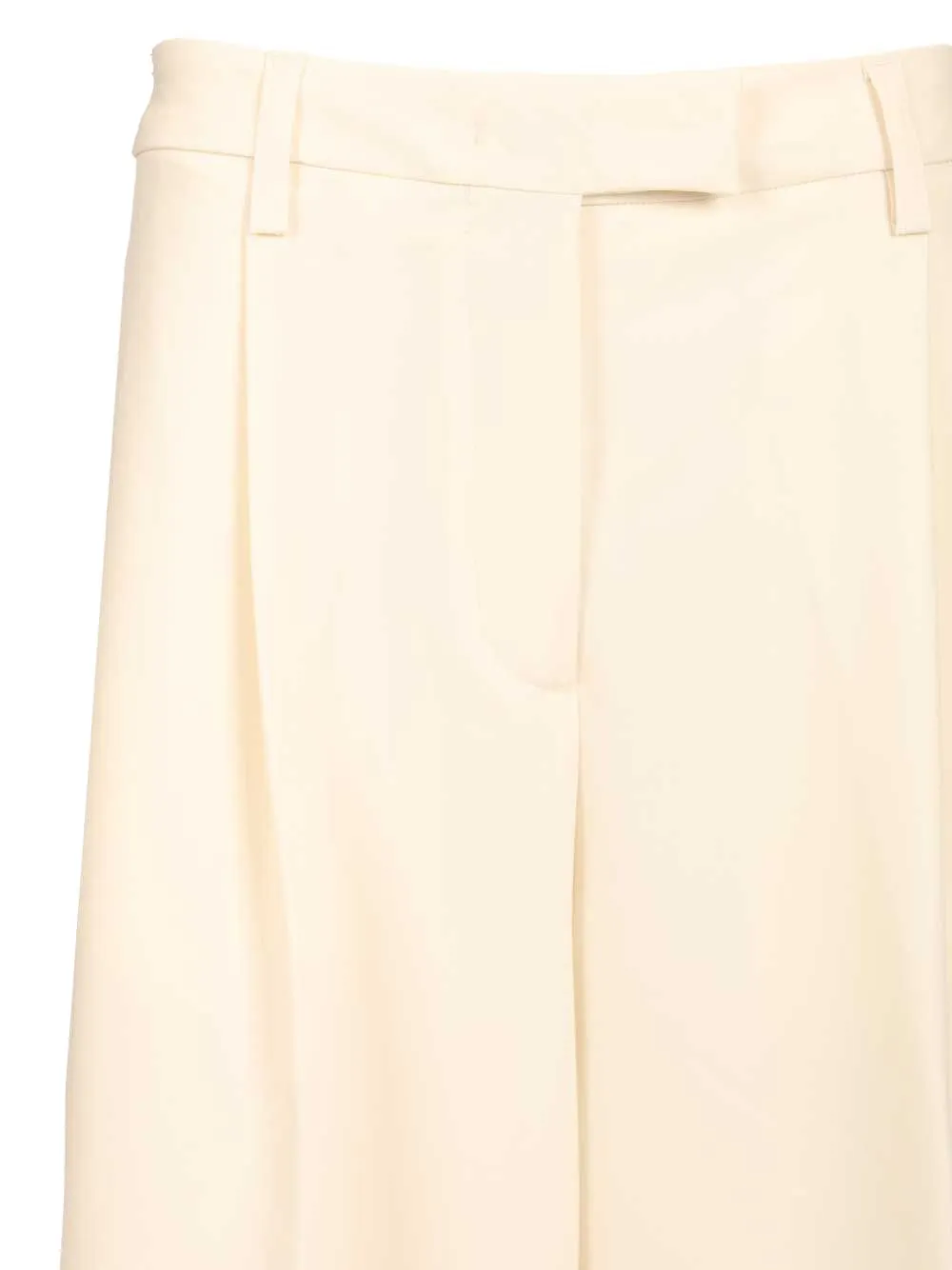THELATEST Deva palazzo plooibroek met wijde pijpen Beige