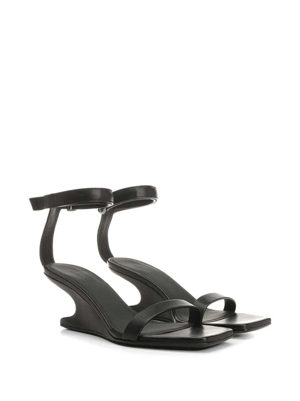 Rick Owens Sandalen met bandje en vierkante neus Zwart
