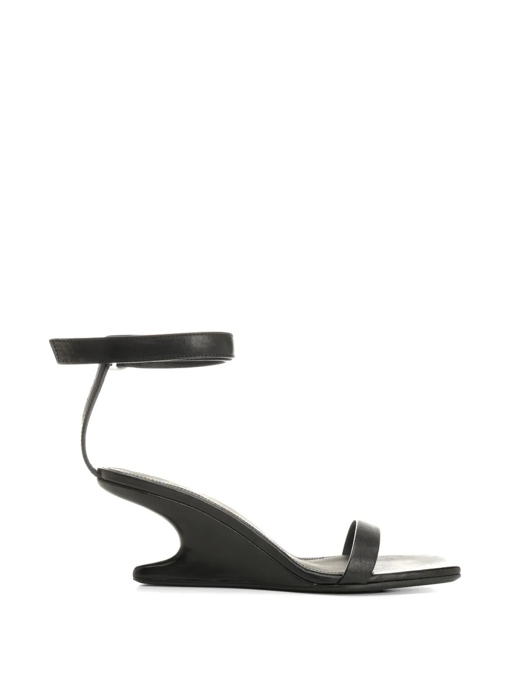 Rick Owens Sandalen met bandje en vierkante neus Zwart