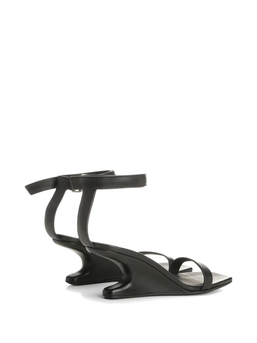 Rick Owens Sandalen met bandje en vierkante neus Zwart