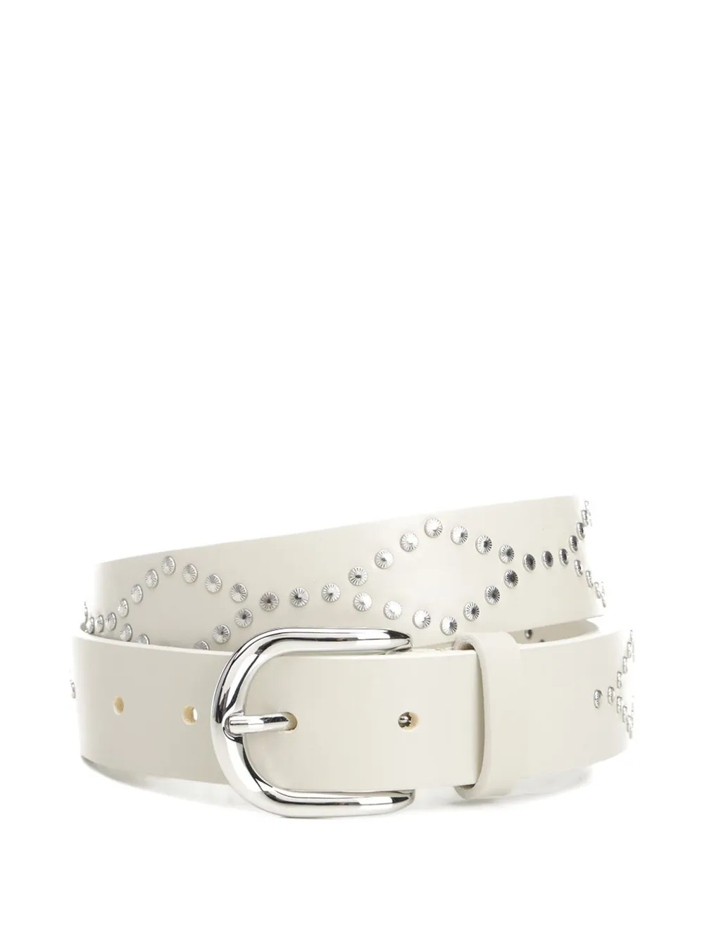 ISABEL MARANT Liliana studded leather belt - Toni neutri