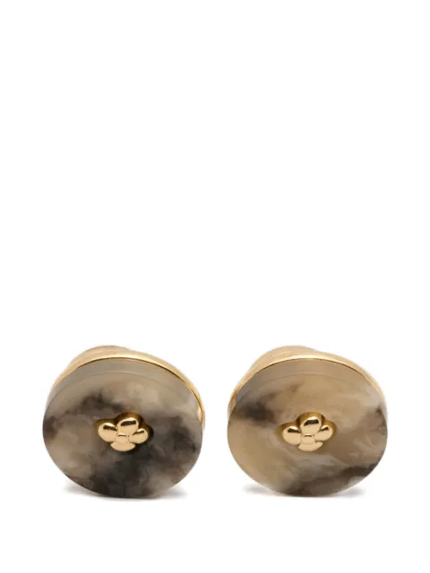 Lardini flower-detail round cufflinks