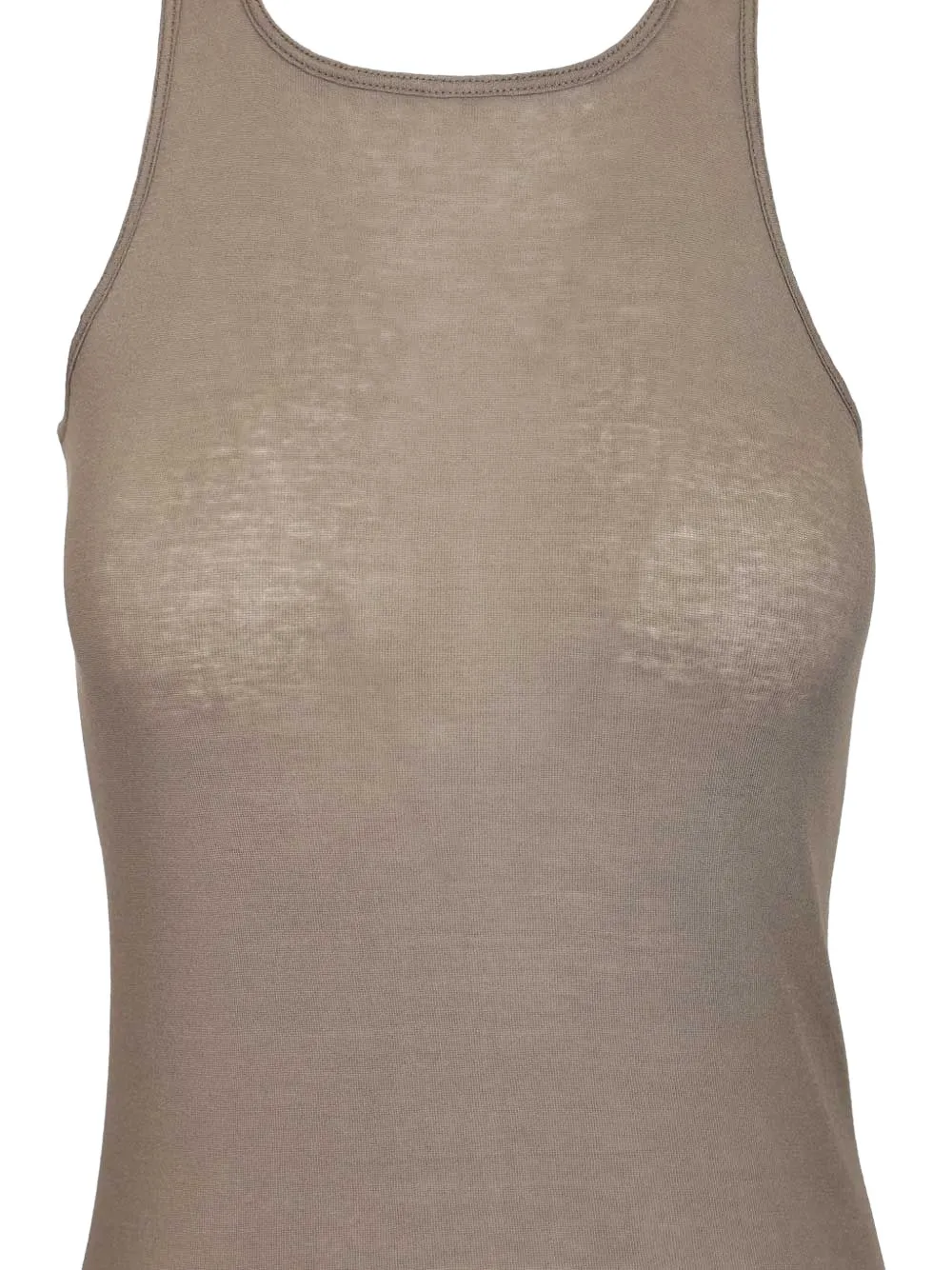 Rick Owens Geribbelde top Beige