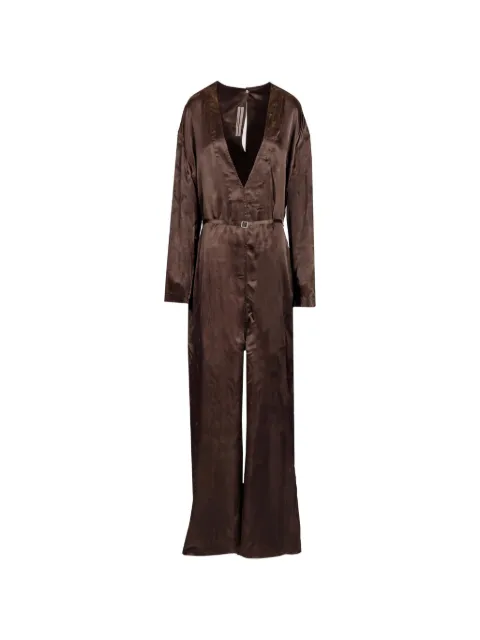 Rick Owens long-sleeved V-neck jumpsuit