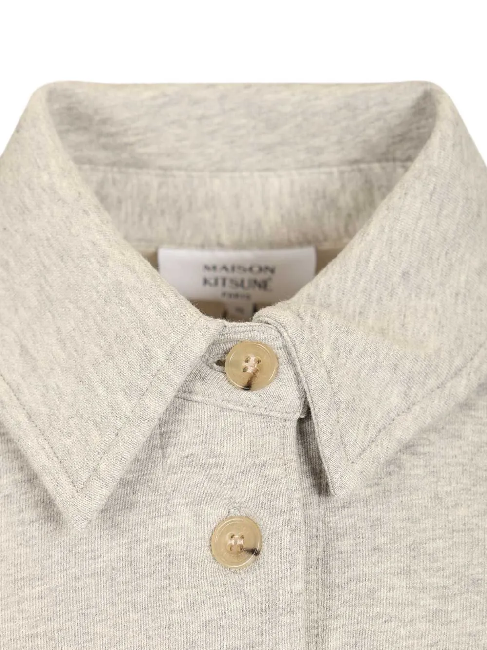Maison Kitsuné Gebreide polotrui met borduurwerk Grijs