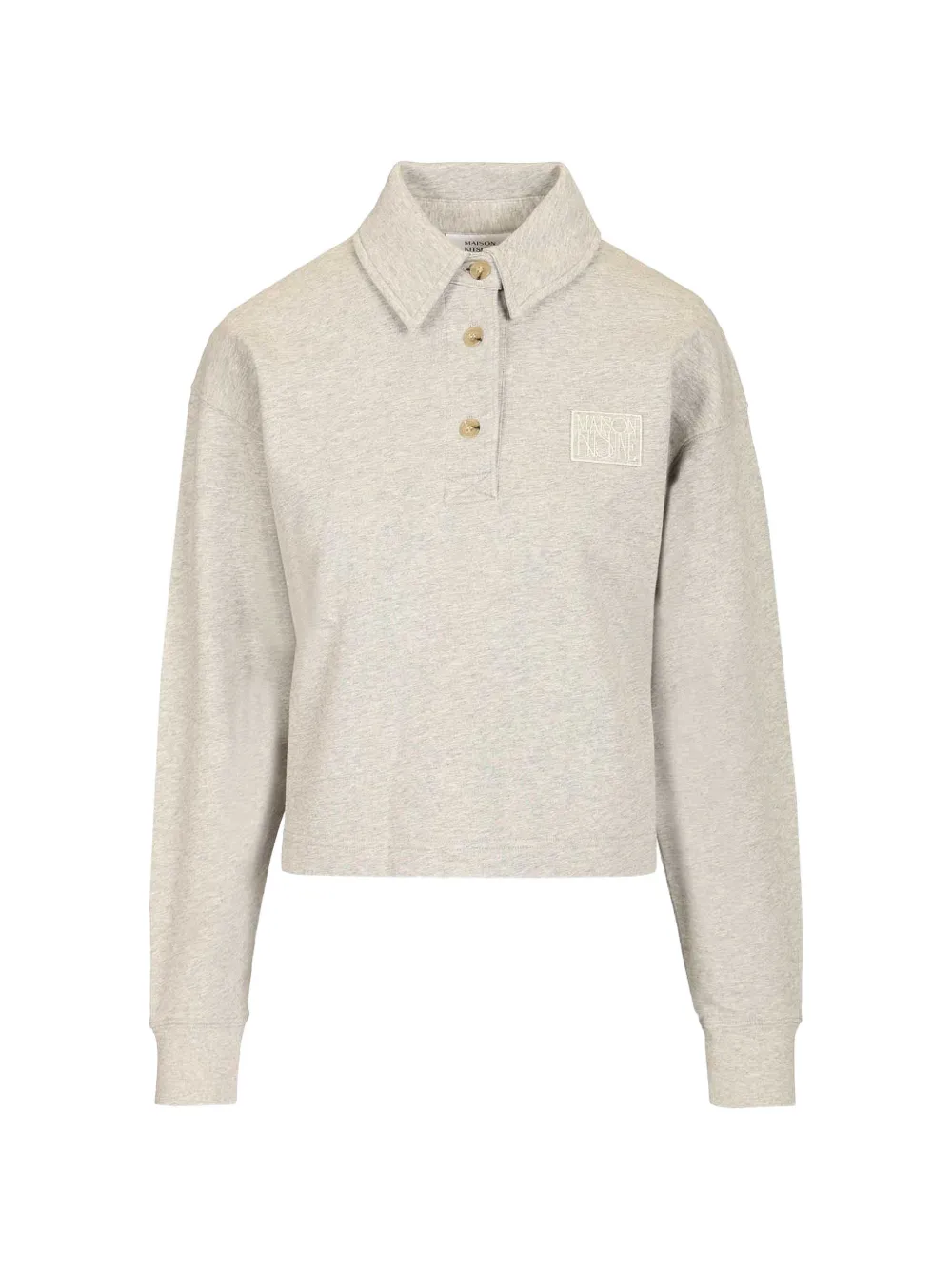 Maison Kitsuné embroidered polo knitwear - Grigio