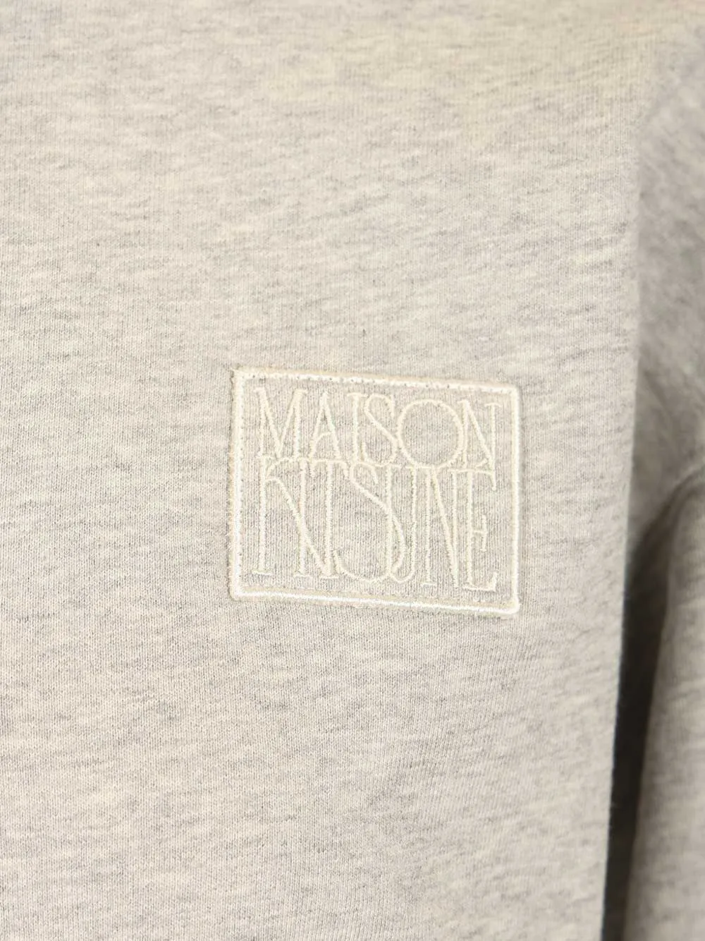 Maison Kitsuné Gebreide polotrui met borduurwerk Grijs