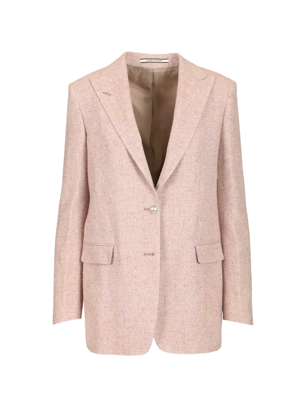 Tagliatore metallic button peak lapel blazer - Pink