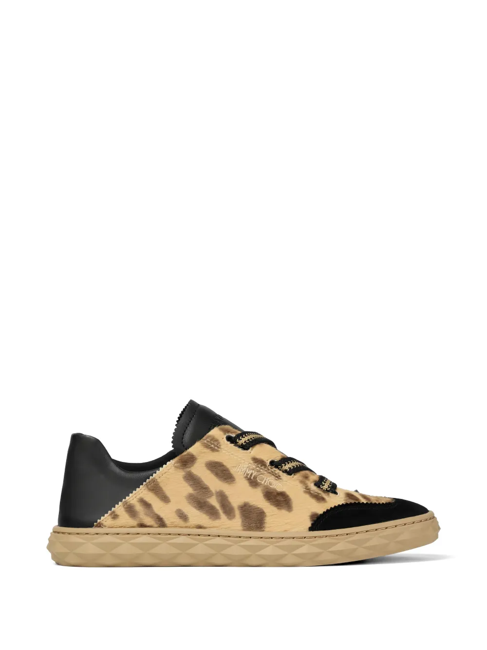 Jimmy Choo Diamond Light Flex F sneakers met luipaardprint Beige