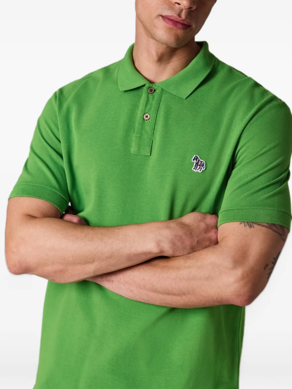 PS Paul Smith Poloshirt met zebraprint Groen