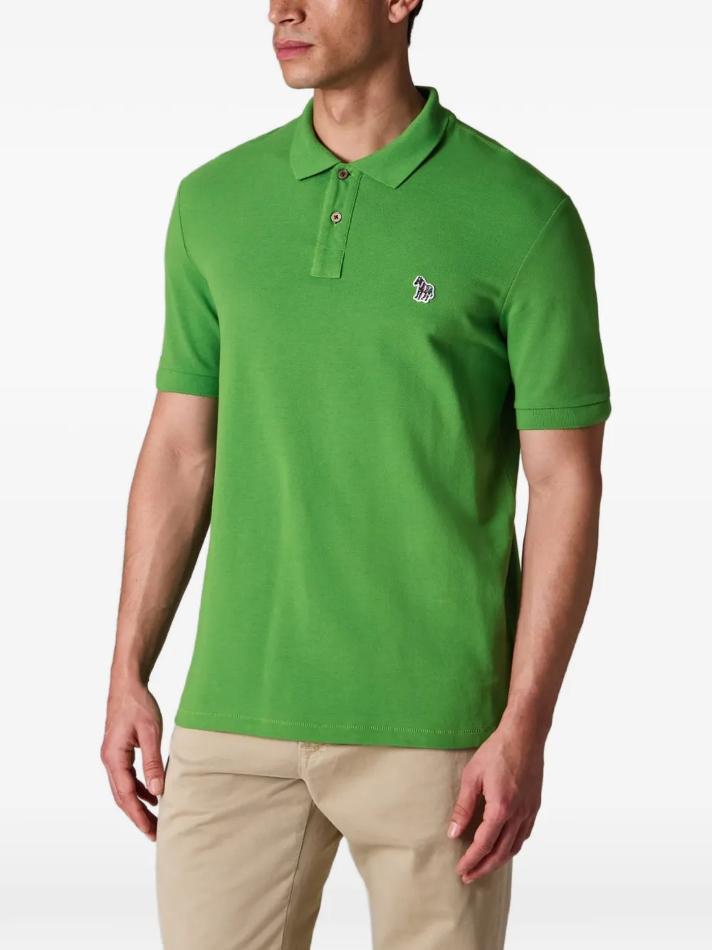 PS Paul Smith Poloshirt met zebraprint Groen