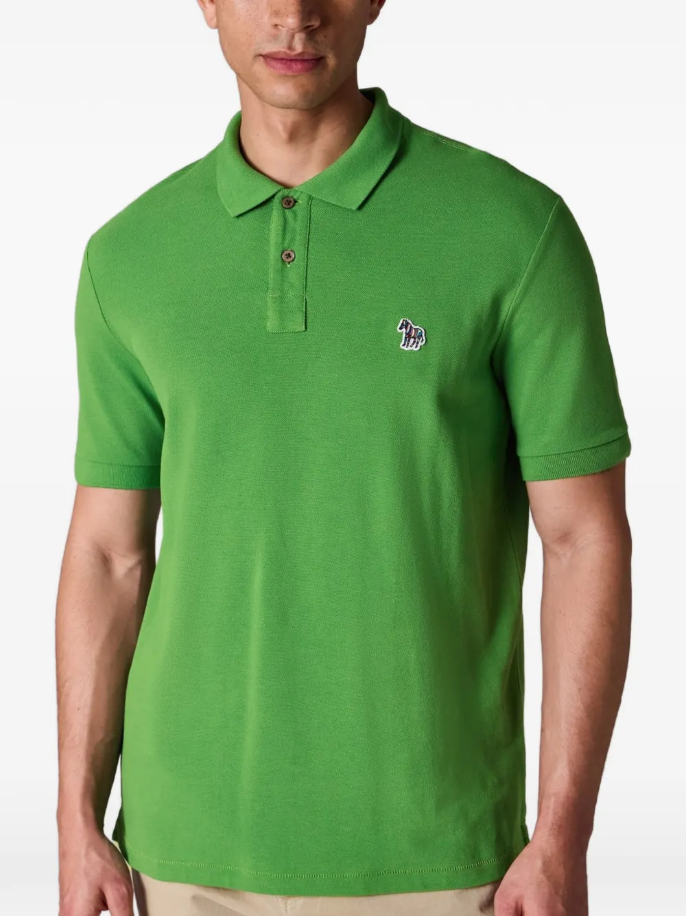 PS Paul Smith Poloshirt met zebraprint Groen