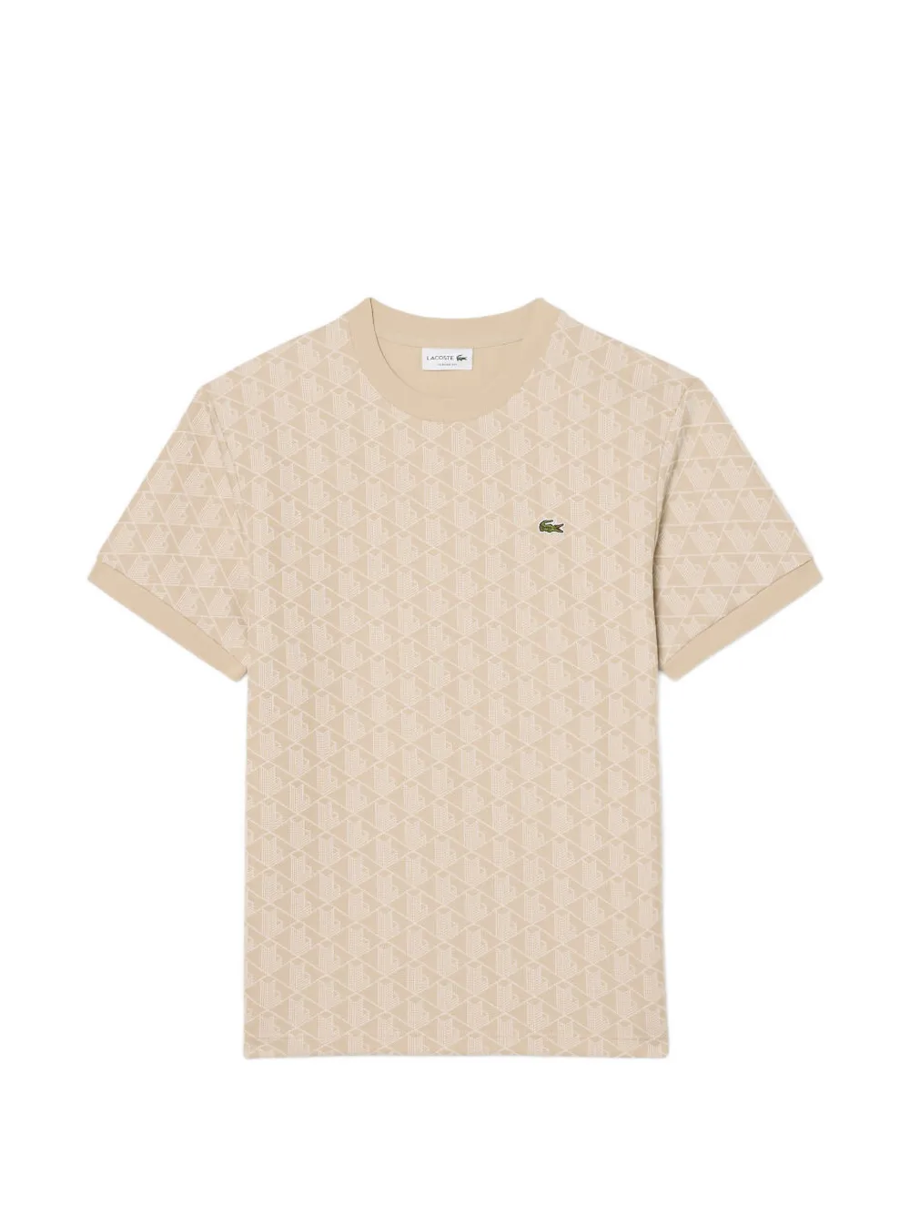Lacoste jacquard-monogram T-shirt - Toni neutri