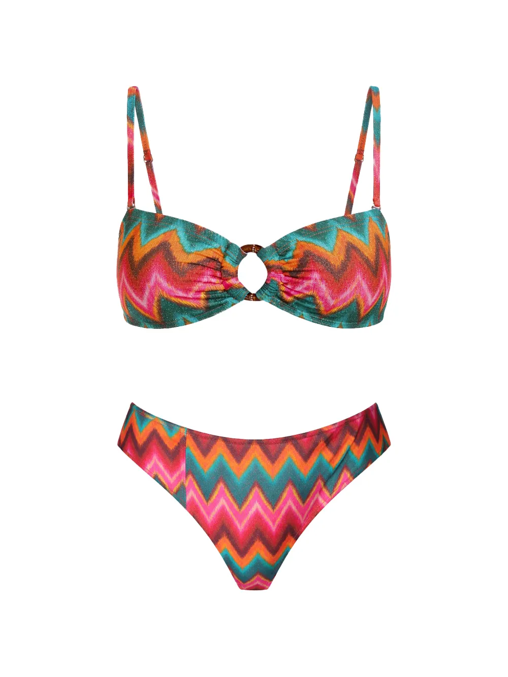 BANANA MOON Tupa Nalika zigzag-pattern bikini - Rosa