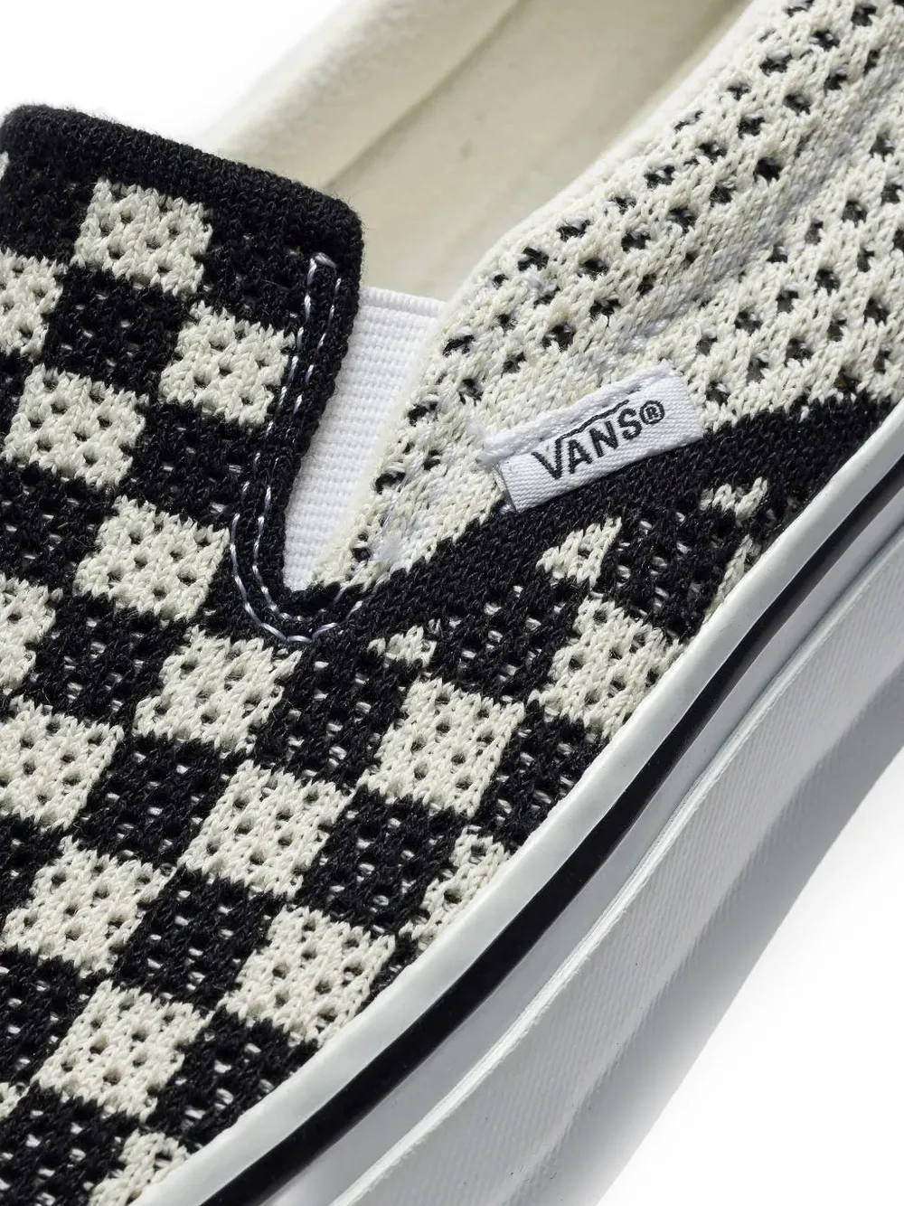 Vans Geruite slip-on sneakers Zwart
