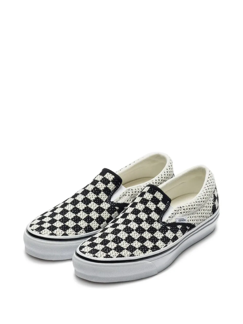 Vans Geruite slip-on sneakers Zwart
