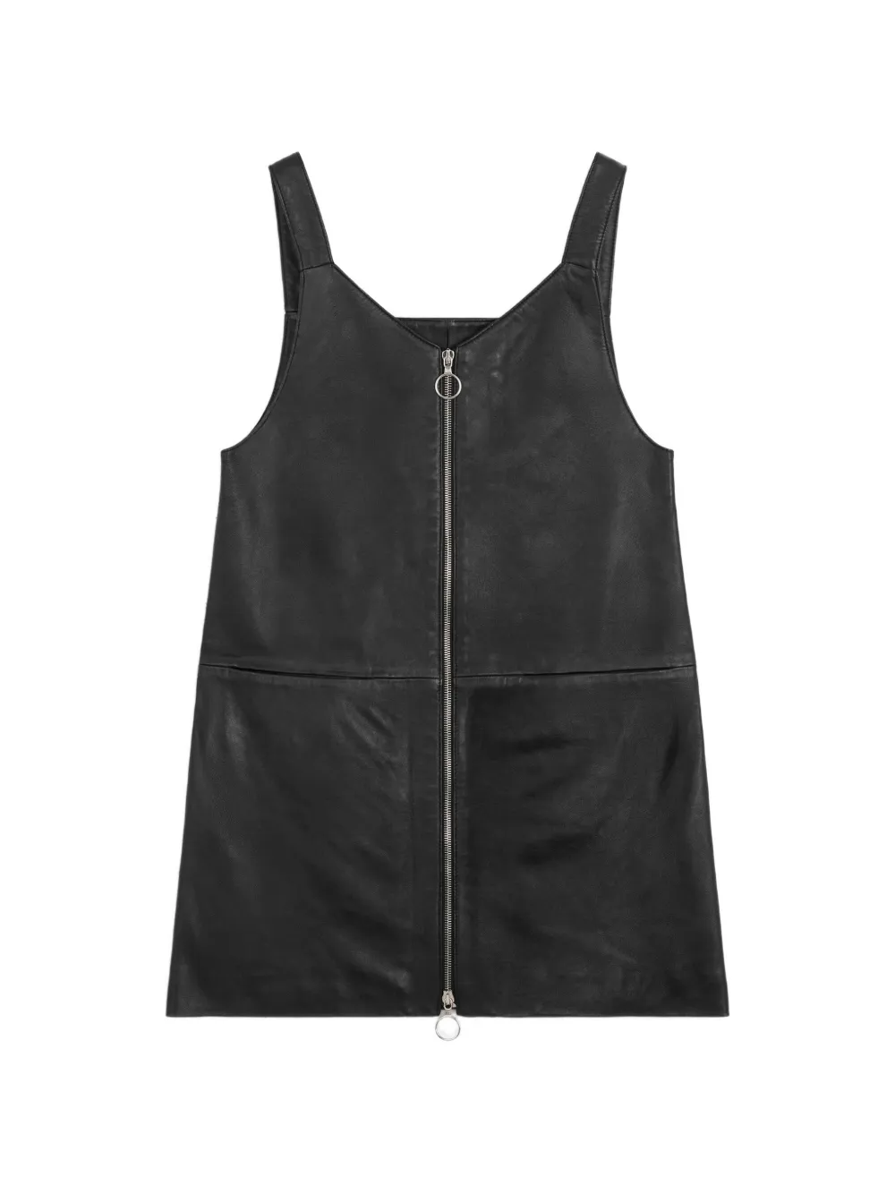 Fiorucci zip pocket leather dress - Schwarz