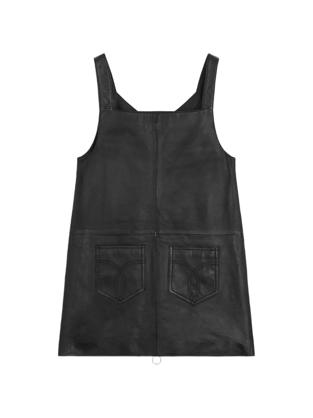  Fiorucci Zip Pocket Leather Dress - Black 