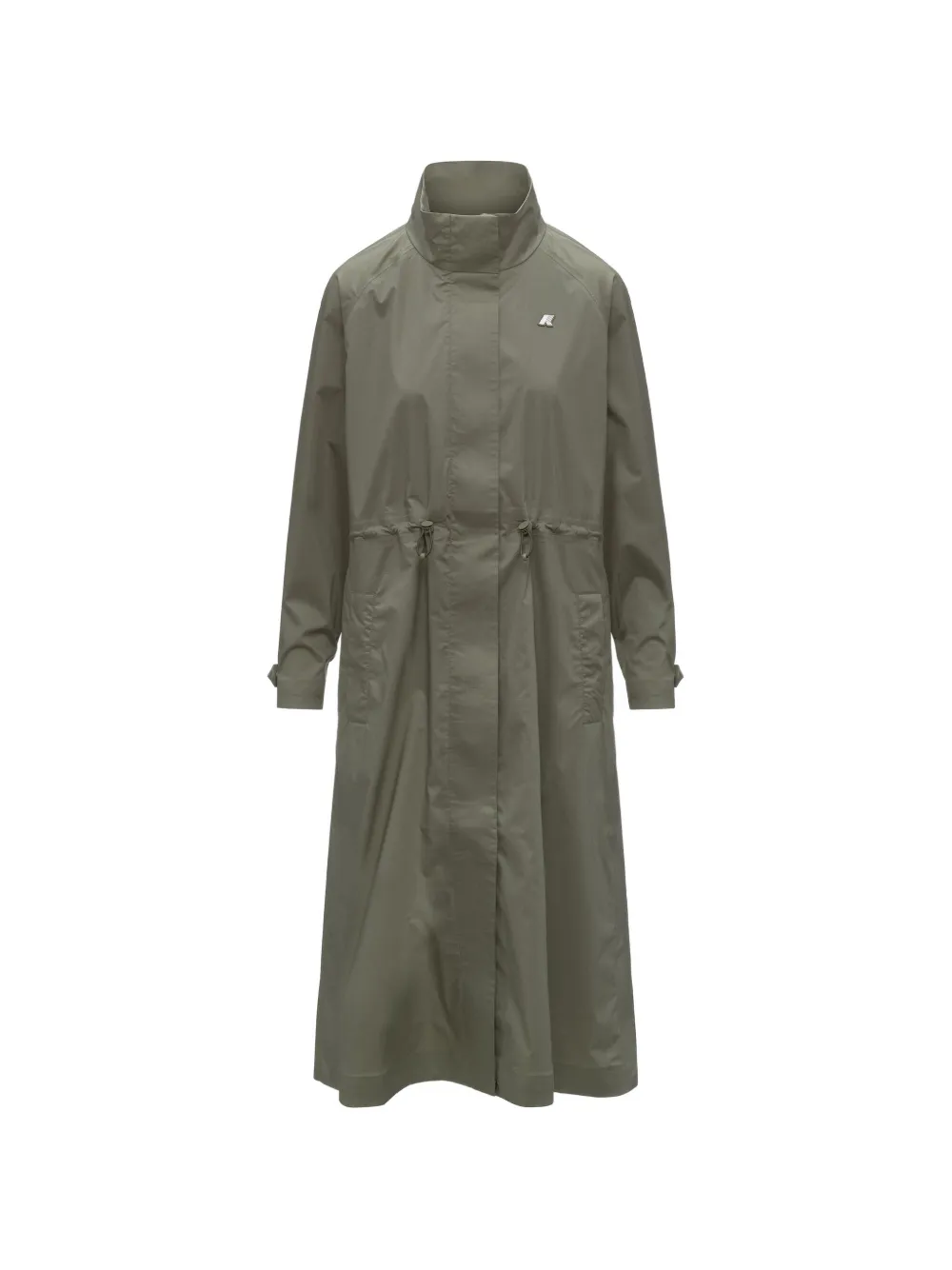 K-Way Cappotto Barbrein lungo con coulisse - Verde