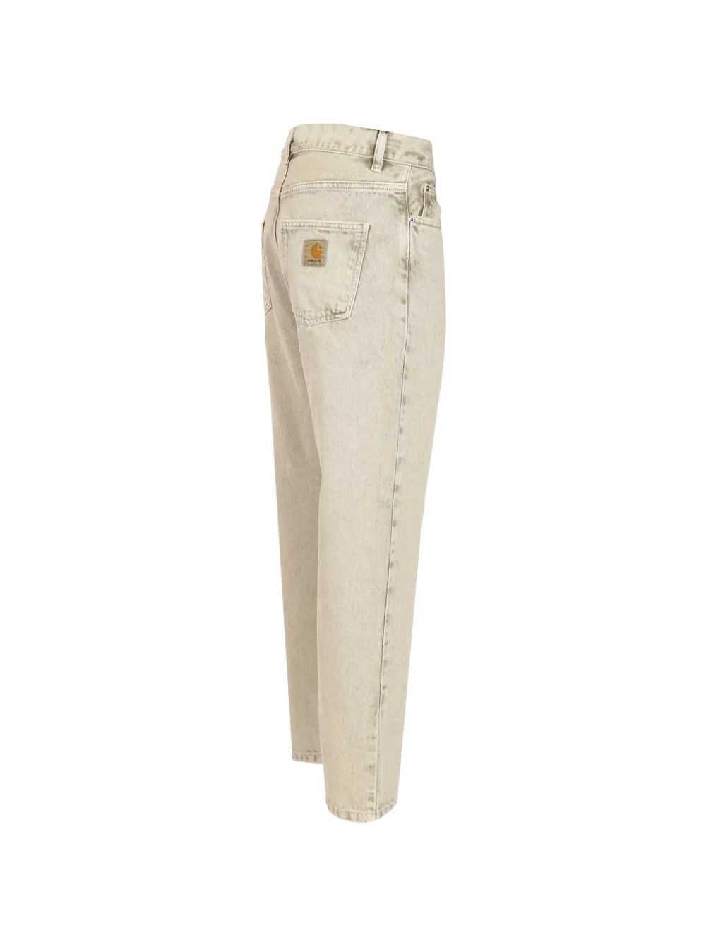 Carhartt WIP Newel jeans met logopatch Beige