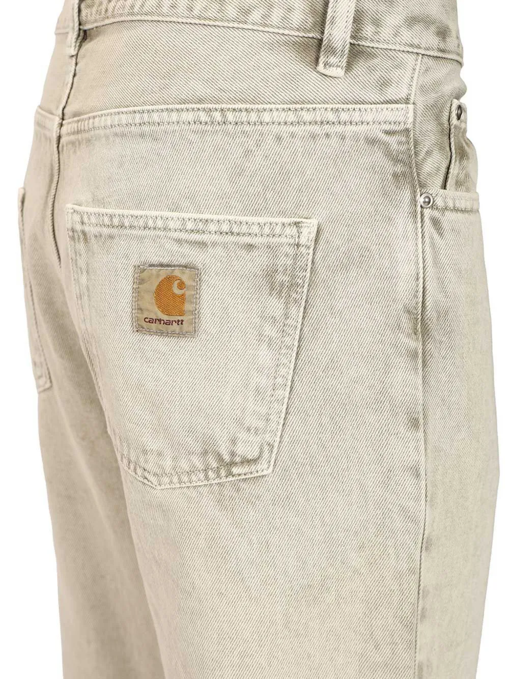 Carhartt WIP Newel jeans met logopatch Beige