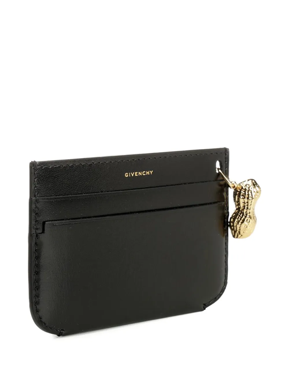  Givenchy Peanut Charm Leather Card Holder - Black 
