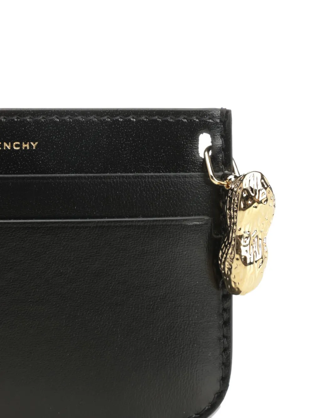 Givenchy Leren pasjeshouder met pinda-bedel Zwart