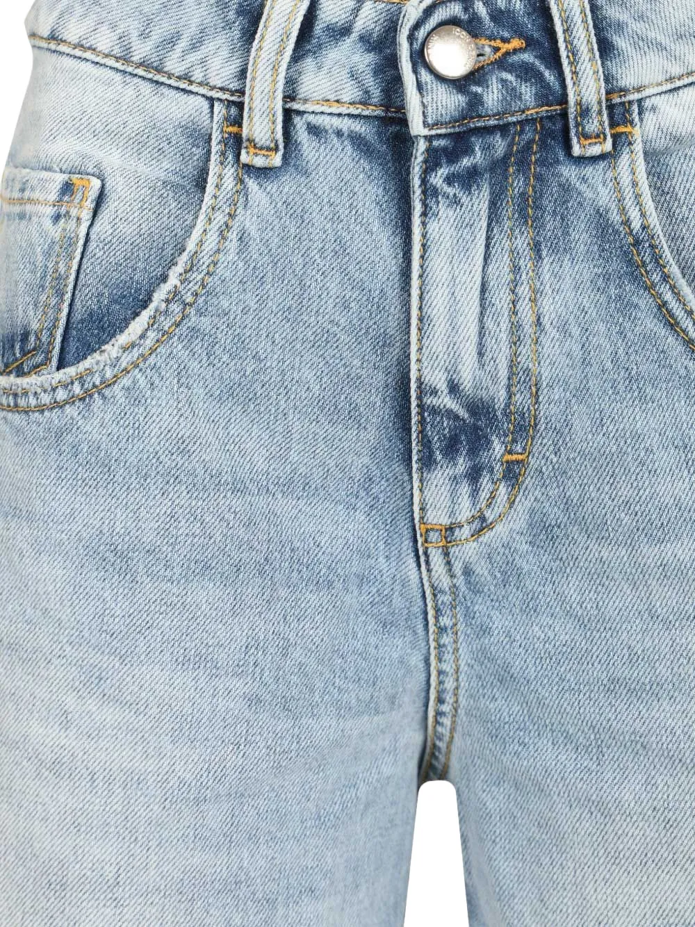 ICON DENIM Lulu shorts met wijde pijpen en vijf zakken Blauw