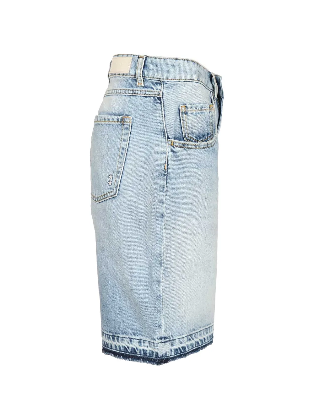  Icon Denim Lulu Wide Leg Five-pocket Shorts - Blue 