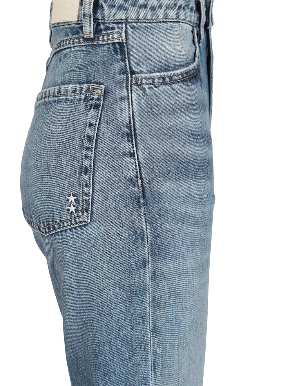  Icon Denim High-waisted Five-pocket Jeans - Blue 