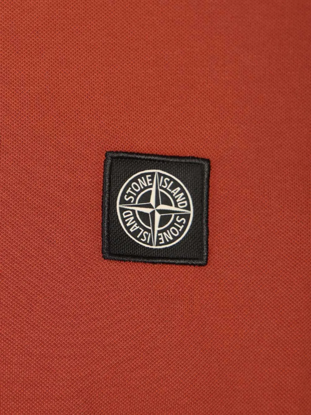 Stone Island Poloshirt met logopatch Oranje