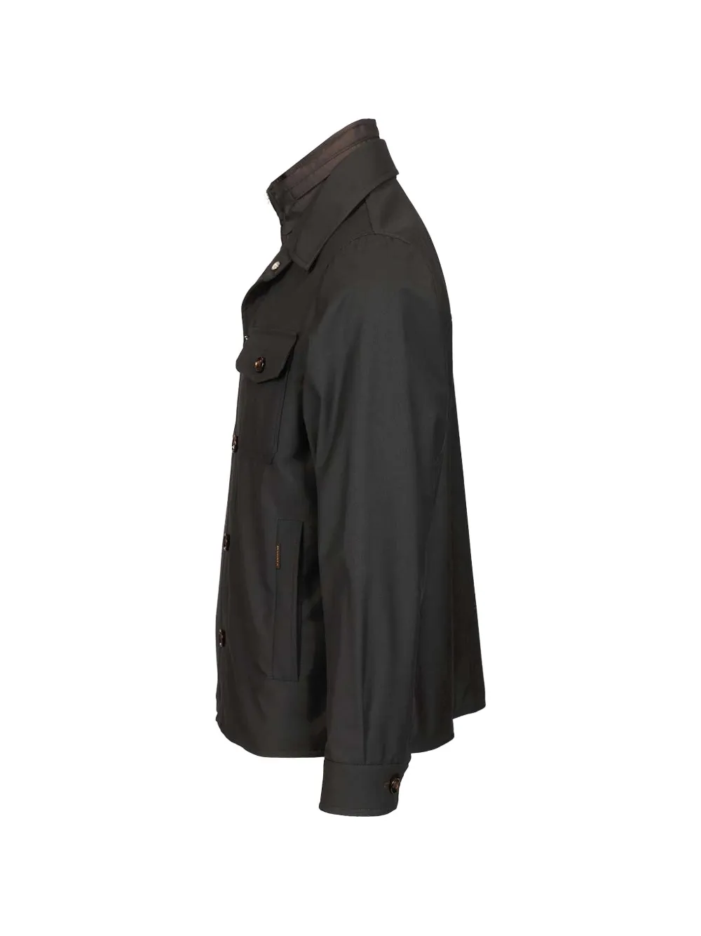  Moorer Dulac-pum Buttoned Chest-pocket Overshirt - Grey 