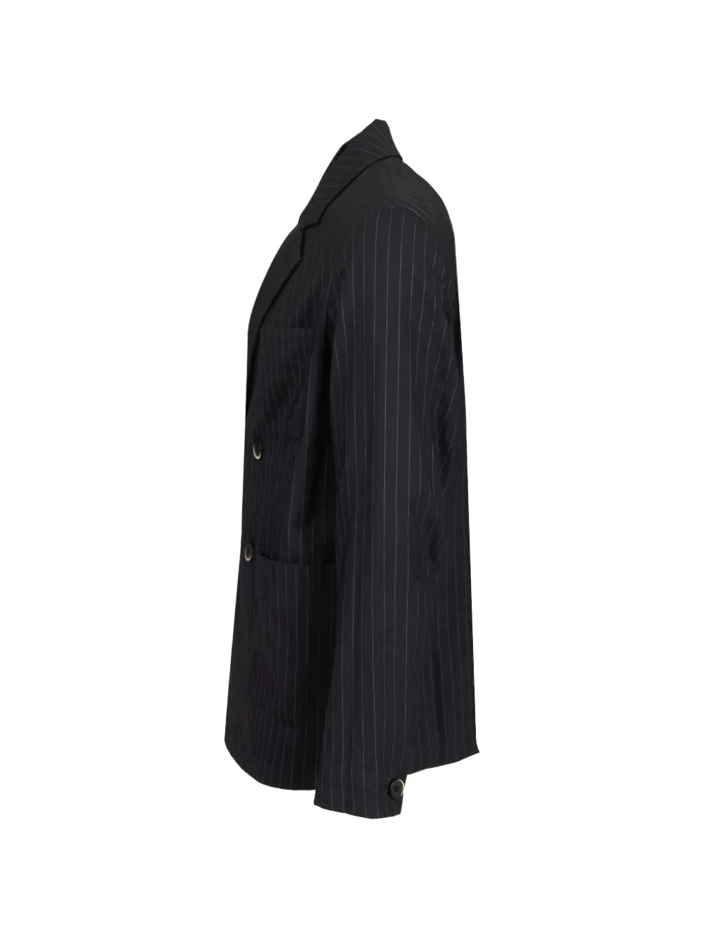  Barena Button Striped Blazer - Black 