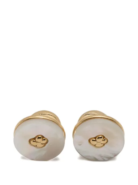 Lardini mother-of-pearl flower-motif cufflinks