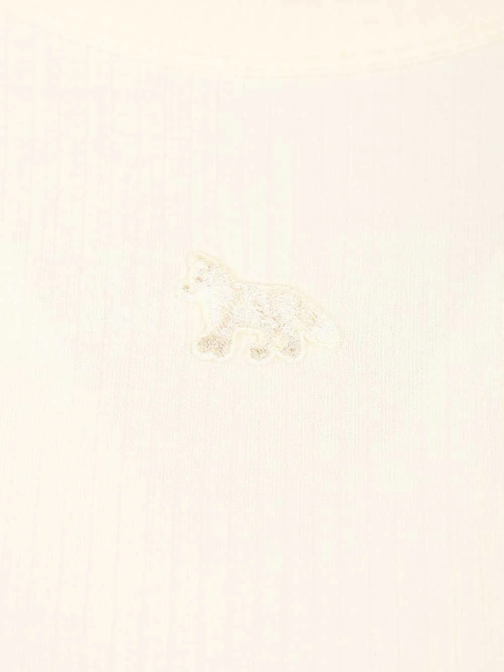  Maison Kitsuné Ribbed T-shirt - Neutrals 