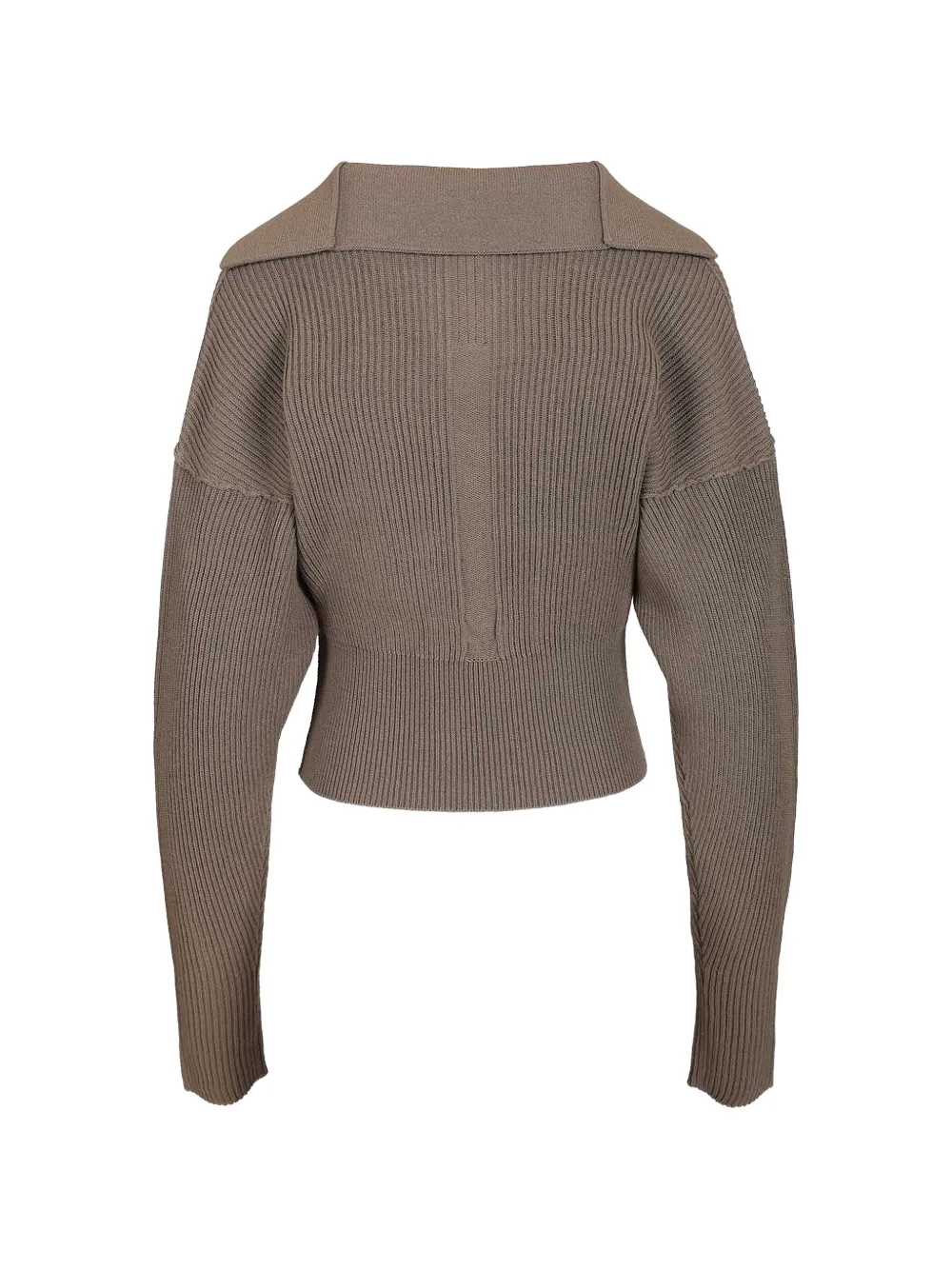 Rick Owens Geribbelde cropped trui met V-hals Bruin