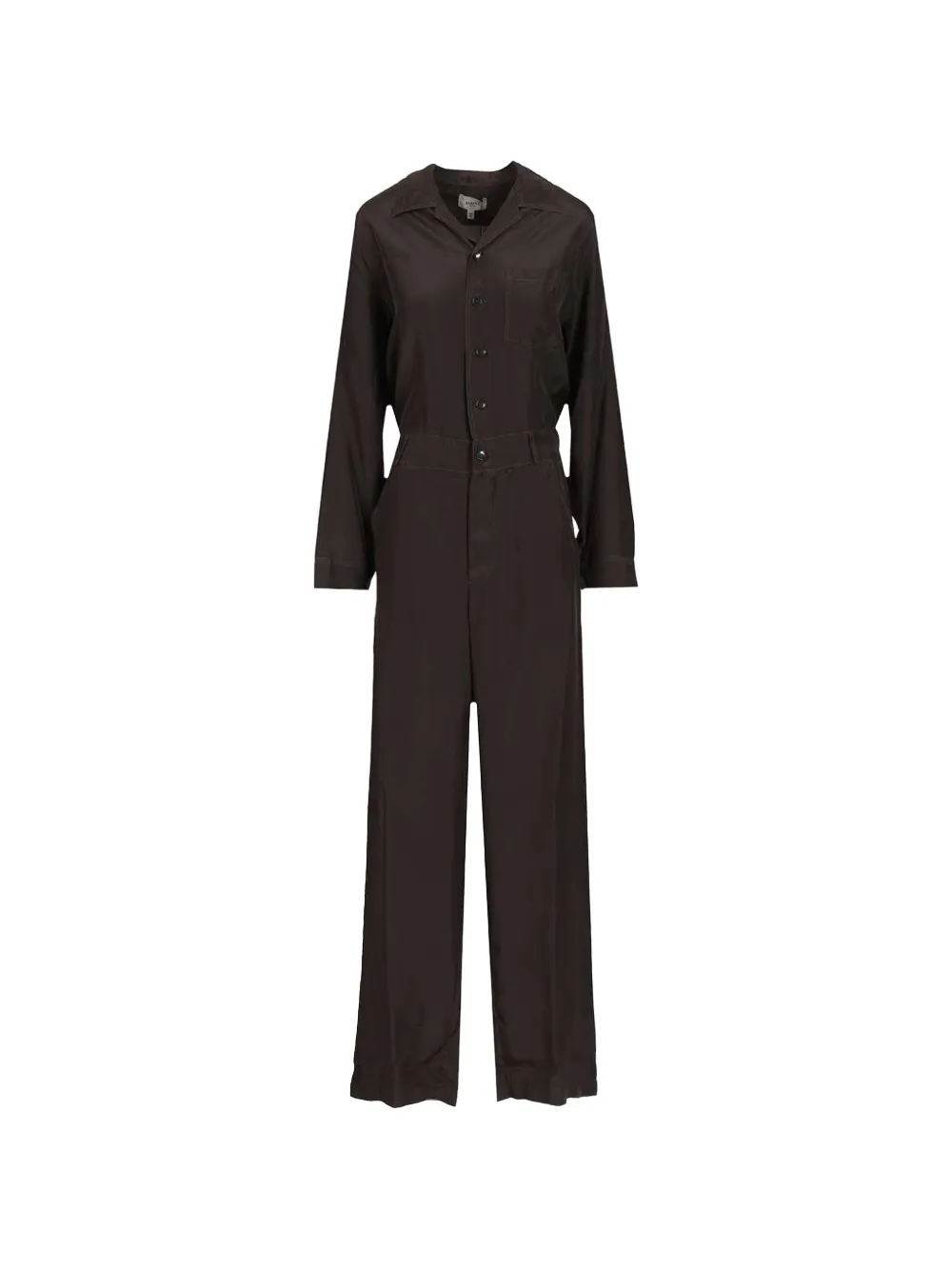 Barena button pure silk jumpsuit - Marrone
